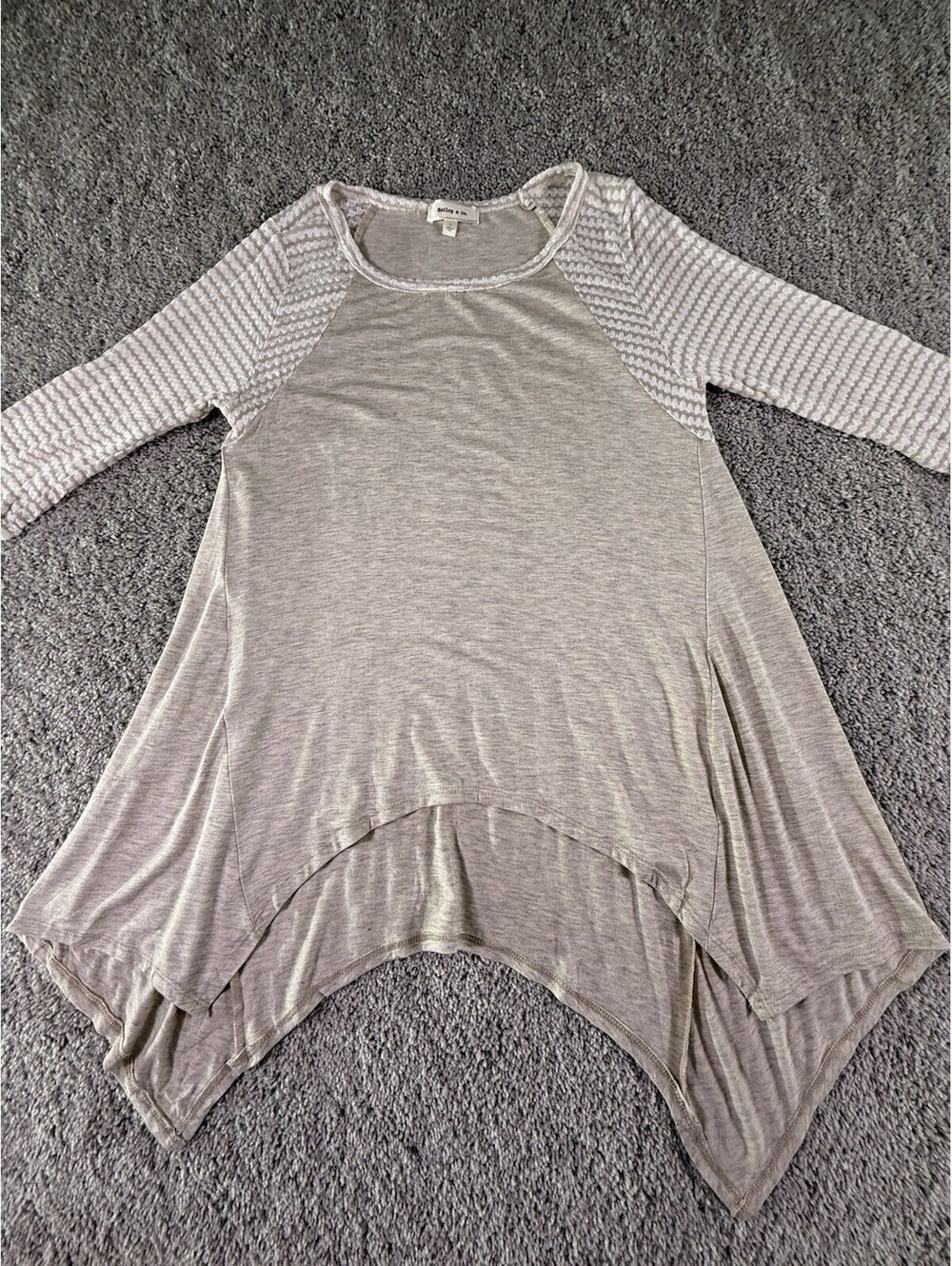 NWOT Hailey & Co. Boho Top Size Large Beige Made in the USA